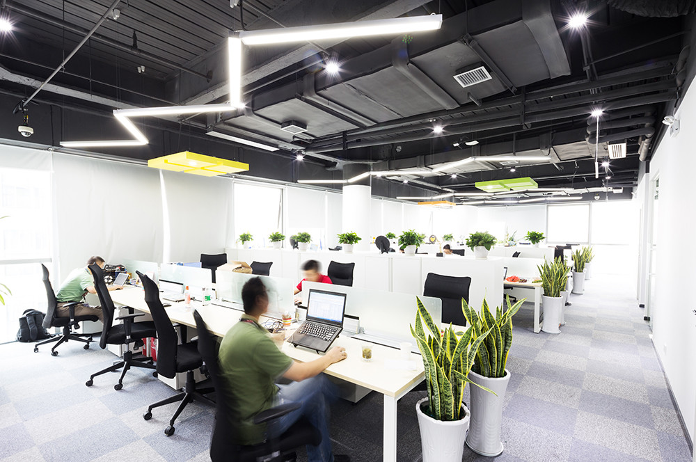 Ein modernes Schweizer Büro mit IT-Ingenieuren bei der Arbeit